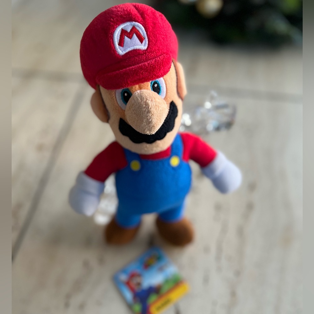 Super Mario 9" Plush Toy - Red, Blue, and Brown